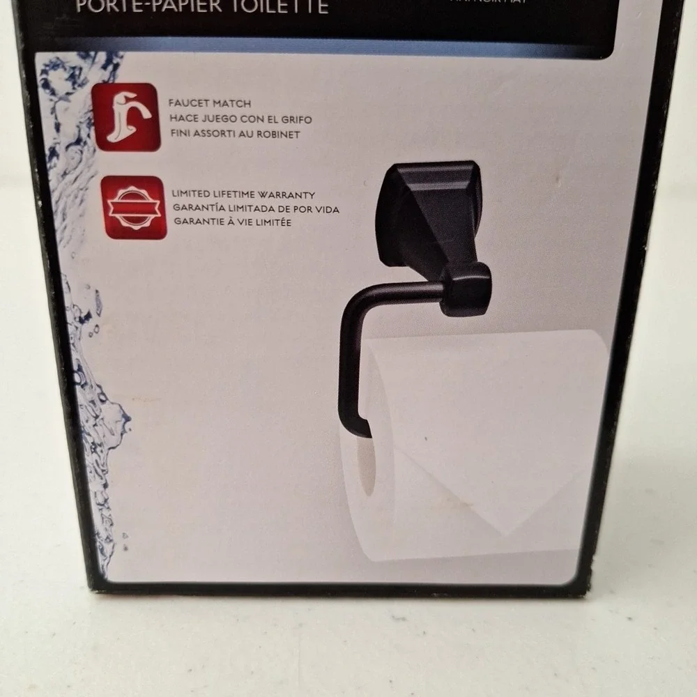 DELTA Flynn Toilet Paper Holder Matte Black FLY50-MB-R NEW